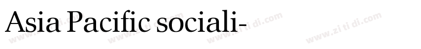 Asia Pacific sociali字体转换